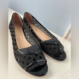 French Sole NY Polka Dot Mesh Flat